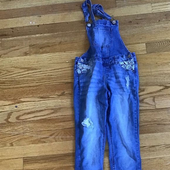 Cute kids justice Jean romper - Picture 2 of 2